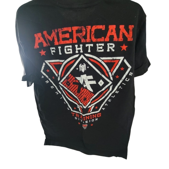 American Fighter Sz Med Mens Black Graphic T-Shirt - Picture 2 of 4